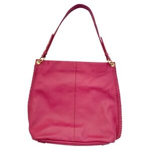HOBO Moondance Shoulder Bag Rare Red Leather Whipstitch Like New